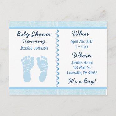 Baby Boy Blue Baby Shower Invitation