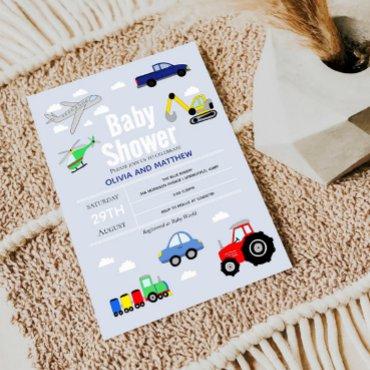 Baby Boy Cute Blue Car Train Travel