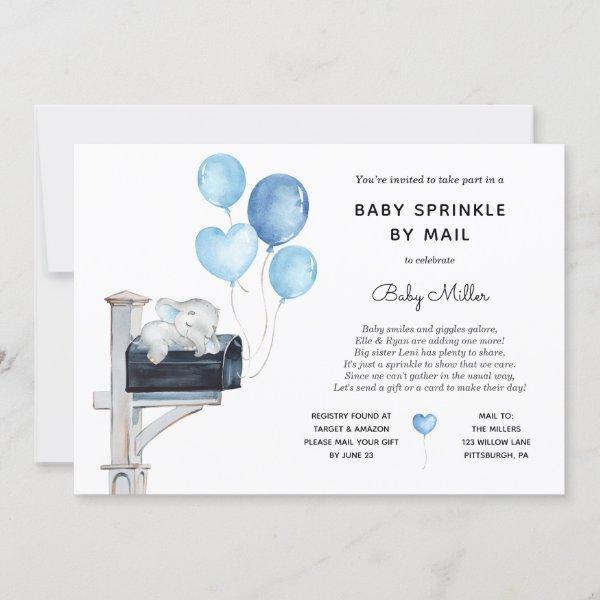 Baby Boy Elephant Baby Sprinkle by Mail