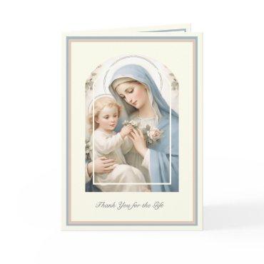 Baby  Boy or Girl Religious Catholic Thank You Card