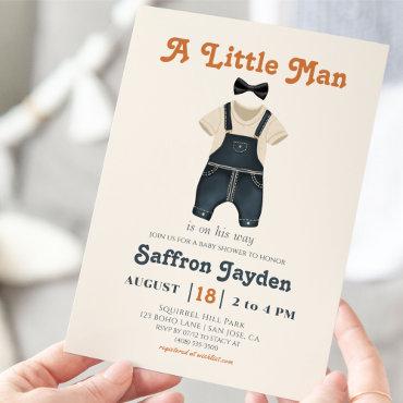 Baby Boy Retro Terracotta Blue Denim