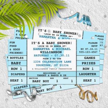 Baby Boy Shower Concert Ticket  Card