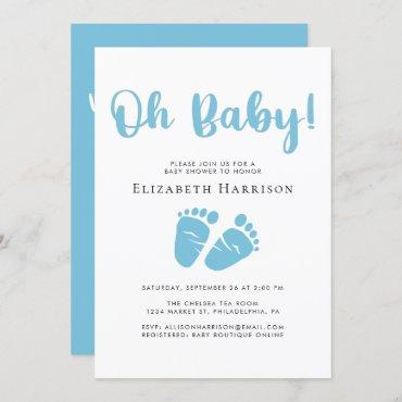 Baby Boy Shower with Virtual Option Blue