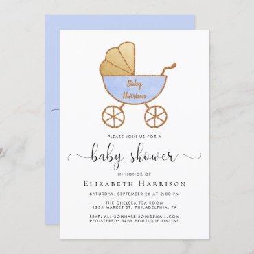 Baby Boy Shower With Virtual Option Blue