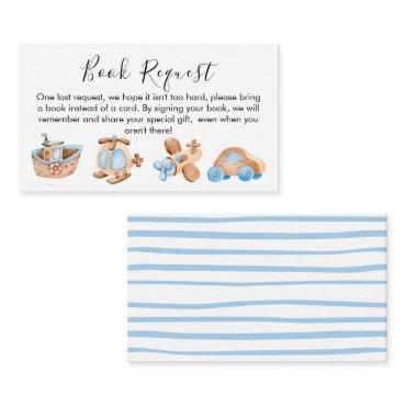 Baby Boy Toys Book request Card Insert