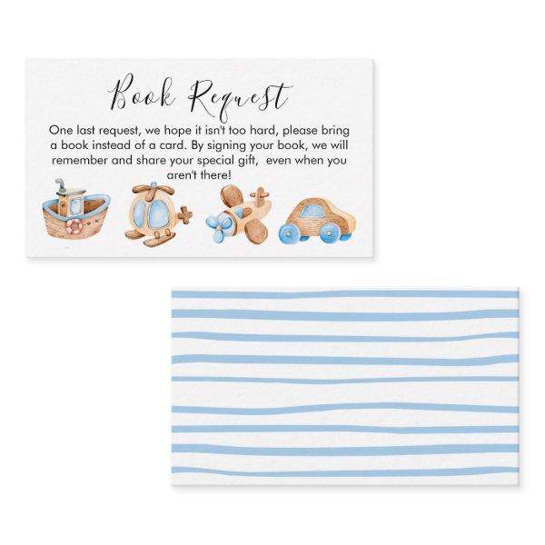 Baby Boy Toys Book request Card Insert