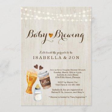 Baby Brewing Couple's Baby Shower Invitation