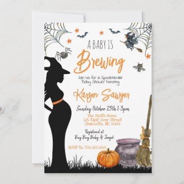 Baby Brewing Halloween Baby Shower Invitation