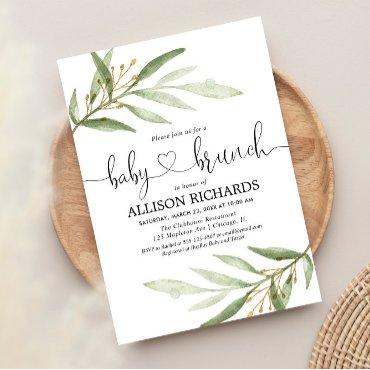 Baby brunch gender neutral greenery