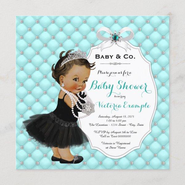 Baby & Co Teal Blue Ethnic Baby Girl Shower
