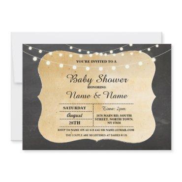 Baby Couple's Shower I DO BBQ Chalkboard Invite