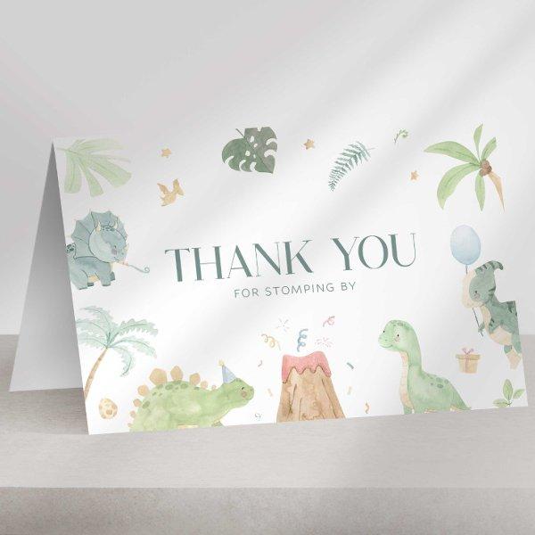 Baby Dino Thank You Card