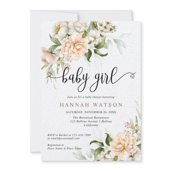 Baby Girl Blush Pink Peony Rose