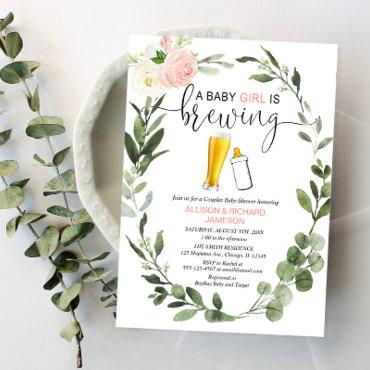 Baby Girl is Brewing greenery couples