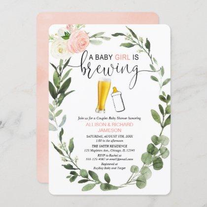 Baby Girl is Brewing greenery couples