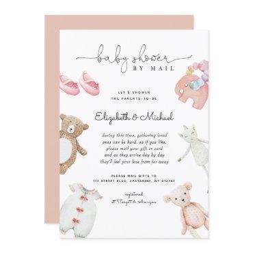 Baby Girl Pink Boho Watercolor Baby Shower By Mail