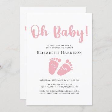 Baby Girl Shower with Virtual Online Option Pink