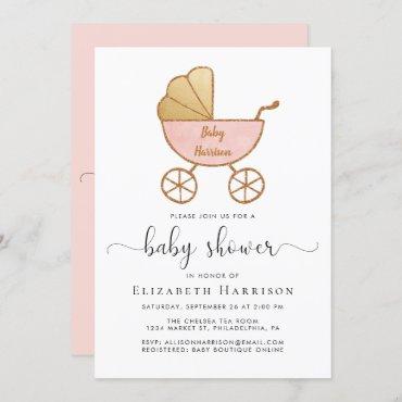 Baby Girl Shower With Virtual Option Pink