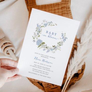 Baby in Bloom Blue Floral Wreath