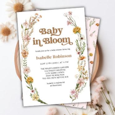 Baby in Bloom Boho Chic Floral Pink
