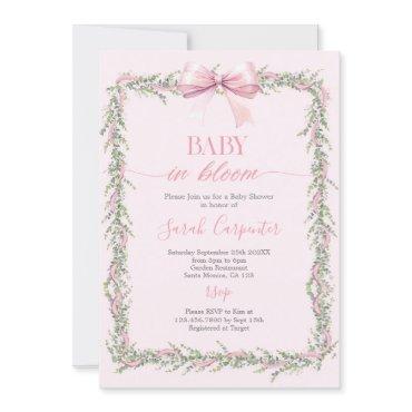 Baby in Bloom Bow Baby Shower Girl