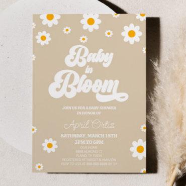 Baby In Bloom Brown Retro Daisy Flower