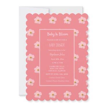 Baby In Bloom Coral Pink Floral Girl