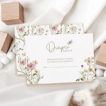 Baby in Bloom Diaper Raffle Girl Baby Shower Enclosure Card