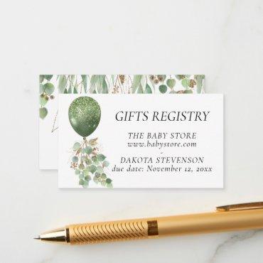 Baby in Bloom | Eucalyptus Gift Registry Any Event Enclosure Card