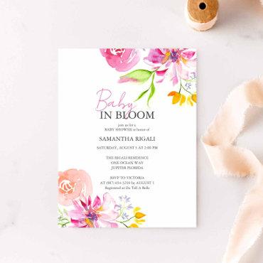 Baby In Bloom Floral Watercolor Shower