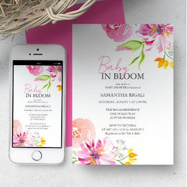 Baby In Bloom Floral Watercolor Shower