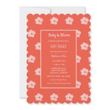 Baby In Bloom Orange Pink Floral Girl