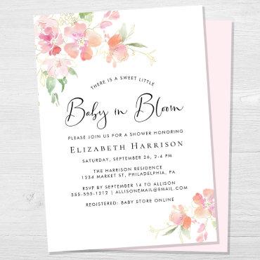 Baby in Bloom Pink Floral Shower
