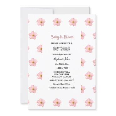 Baby In Bloom Pink Petunia Floral Girl