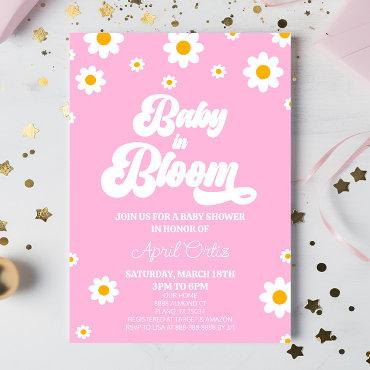 Baby In Bloom Pink Retro Daisy Flower