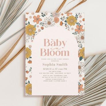 Baby in Bloom Retro Floral Arch Pink