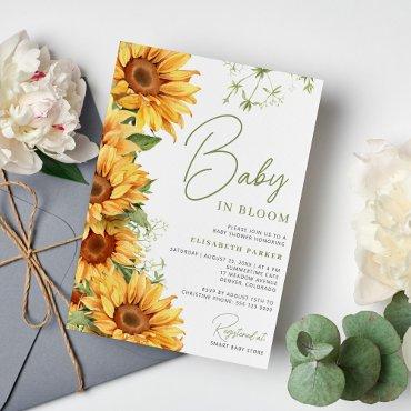 Baby in bloom sunflower elegant