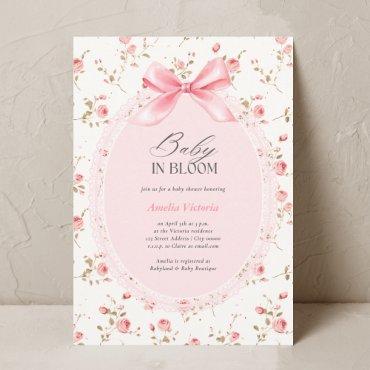 Baby in Bloom Watercolor Floral Bow