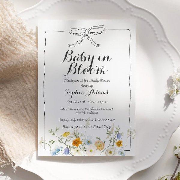 Baby in Bloom Whimsical Bow Wildflower