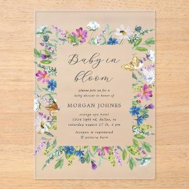 Baby In Bloom Wildflower Baby Shower Acrylic