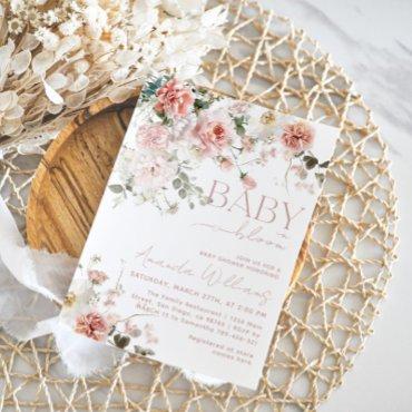 Baby in Bloom Wildflower Pink Girl Baby Shower