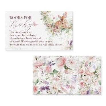 Baby in Bloom Woodland Floral Baby Girl Shower Enclosure Card