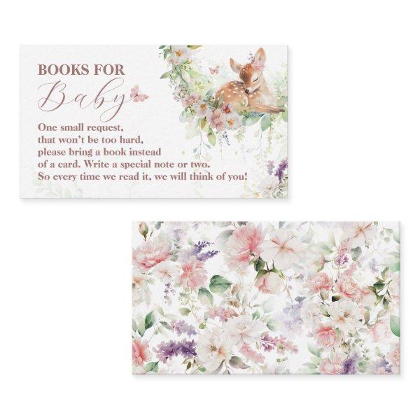 Baby in Bloom Woodland Floral Baby Girl Shower Enclosure Card