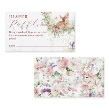 Baby in Bloom Woodland Floral Baby Girl Shower Enclosure Card