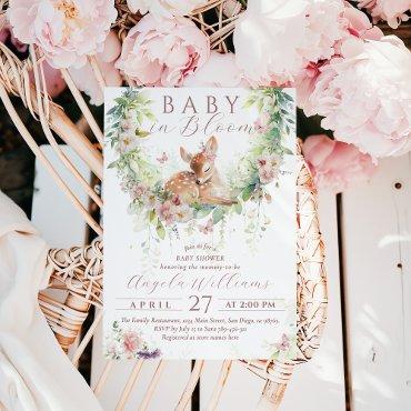 Baby in Bloom Woodland Floral Baby Girl Shower