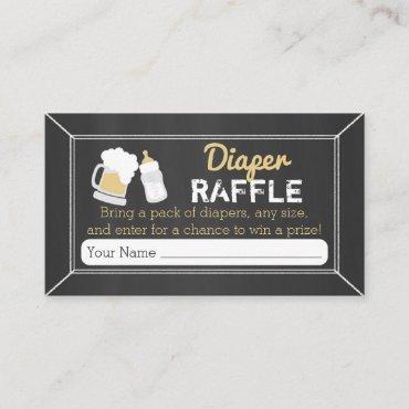 Baby is Brewing Baby Shower Diaper Raffle Ticket Enclosure Card