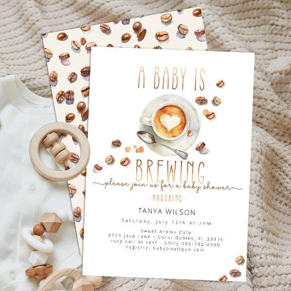 Baby Is Brewing Coffee