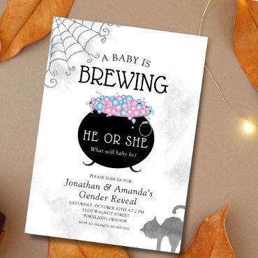 Baby Is Brewing Halloween Gender Reveal Party