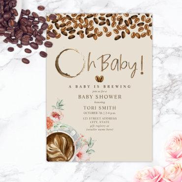 Baby Is Brewing Oh Baby Floral Coffee
