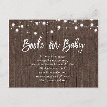 Baby is Brewing Rustic Baby Shower Books for Baby Invitation Postcard